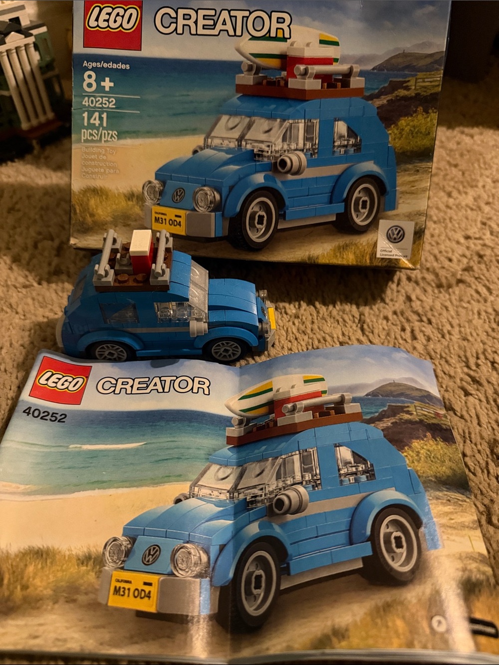 LEGO Creator Blue Volkswagen Beetle Toy Car Building Set